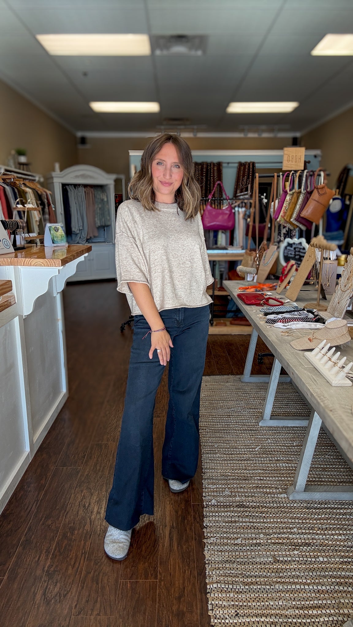 Oatmeal Boxy Sweater