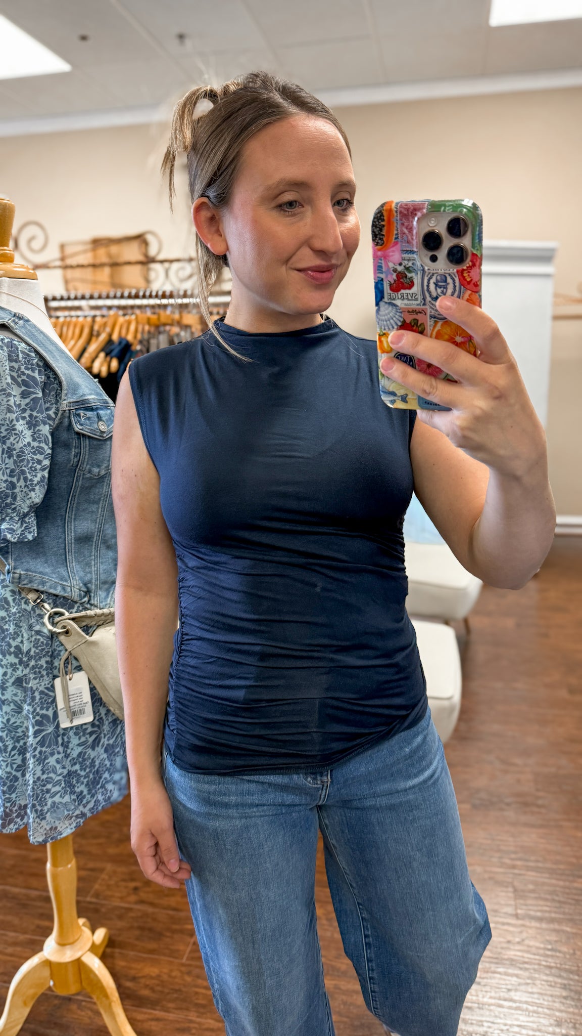 Navy Hailey Top