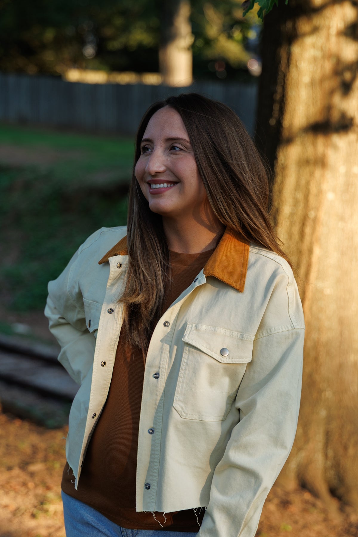 Cashew Cropped Gina Jacket