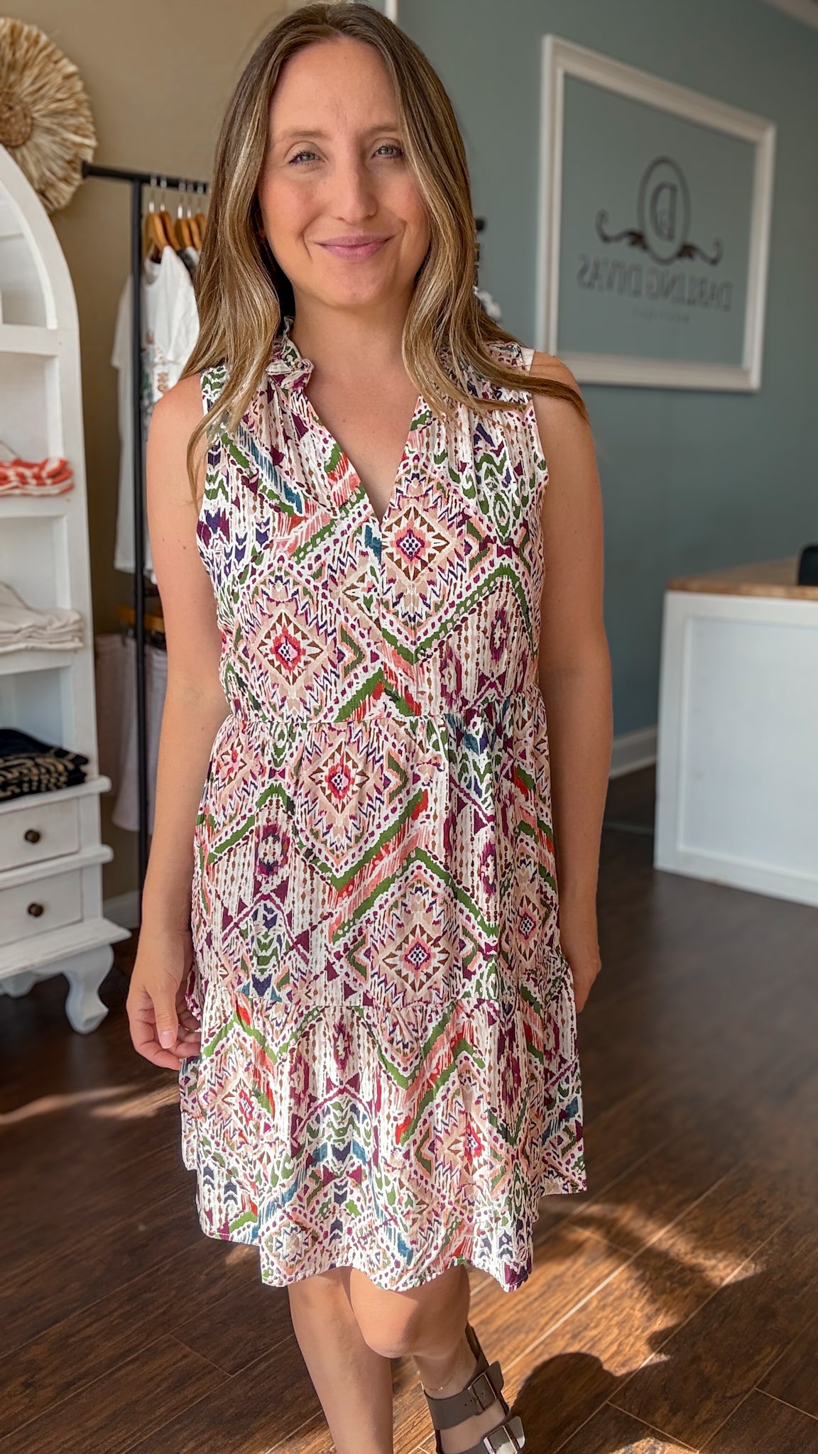 Tropical Ikat Eliza Dress