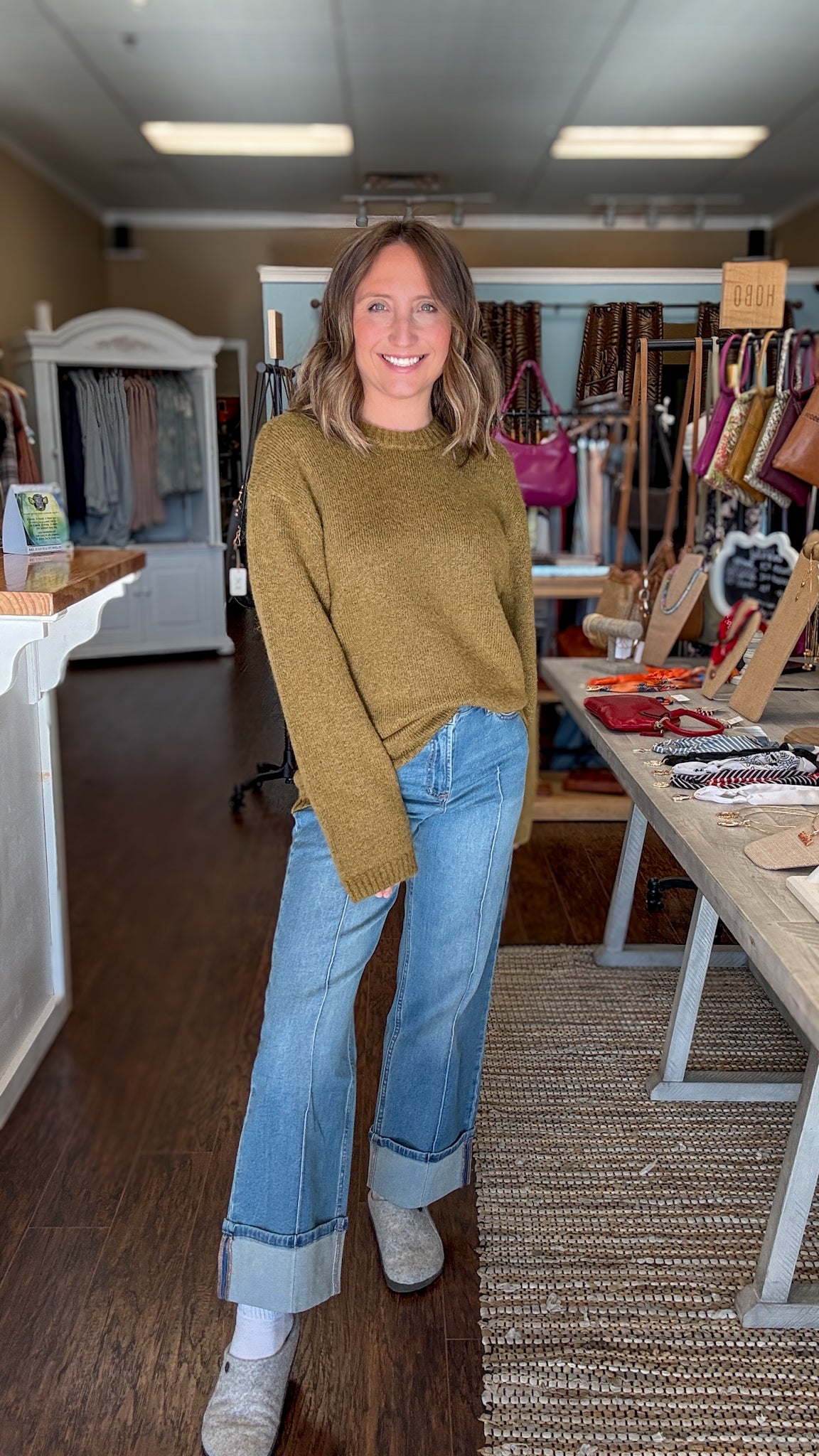 Golden Sage Chill Mode Sweater