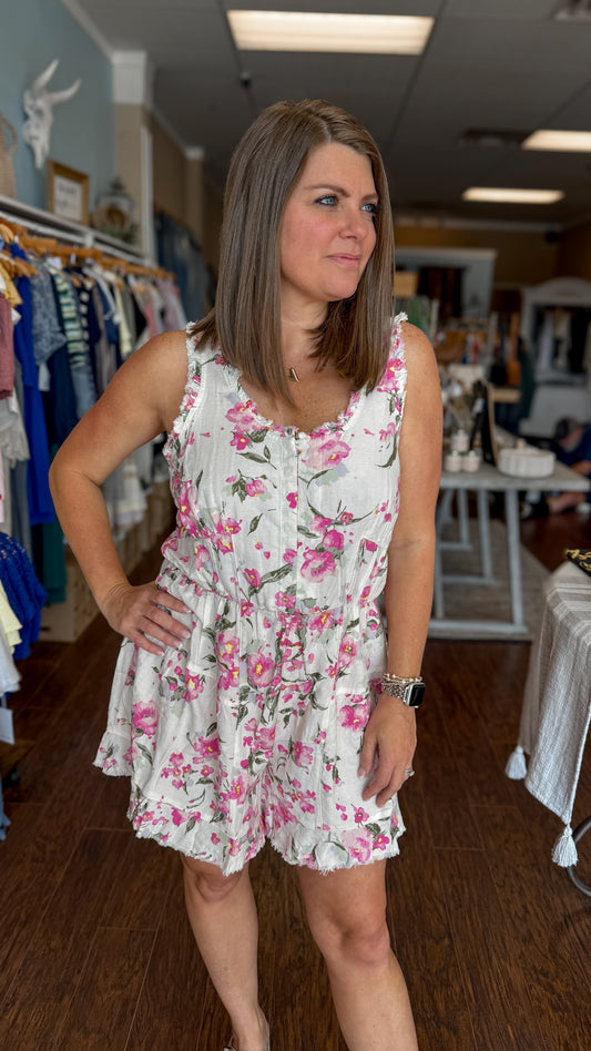 Opal Pleated Romper