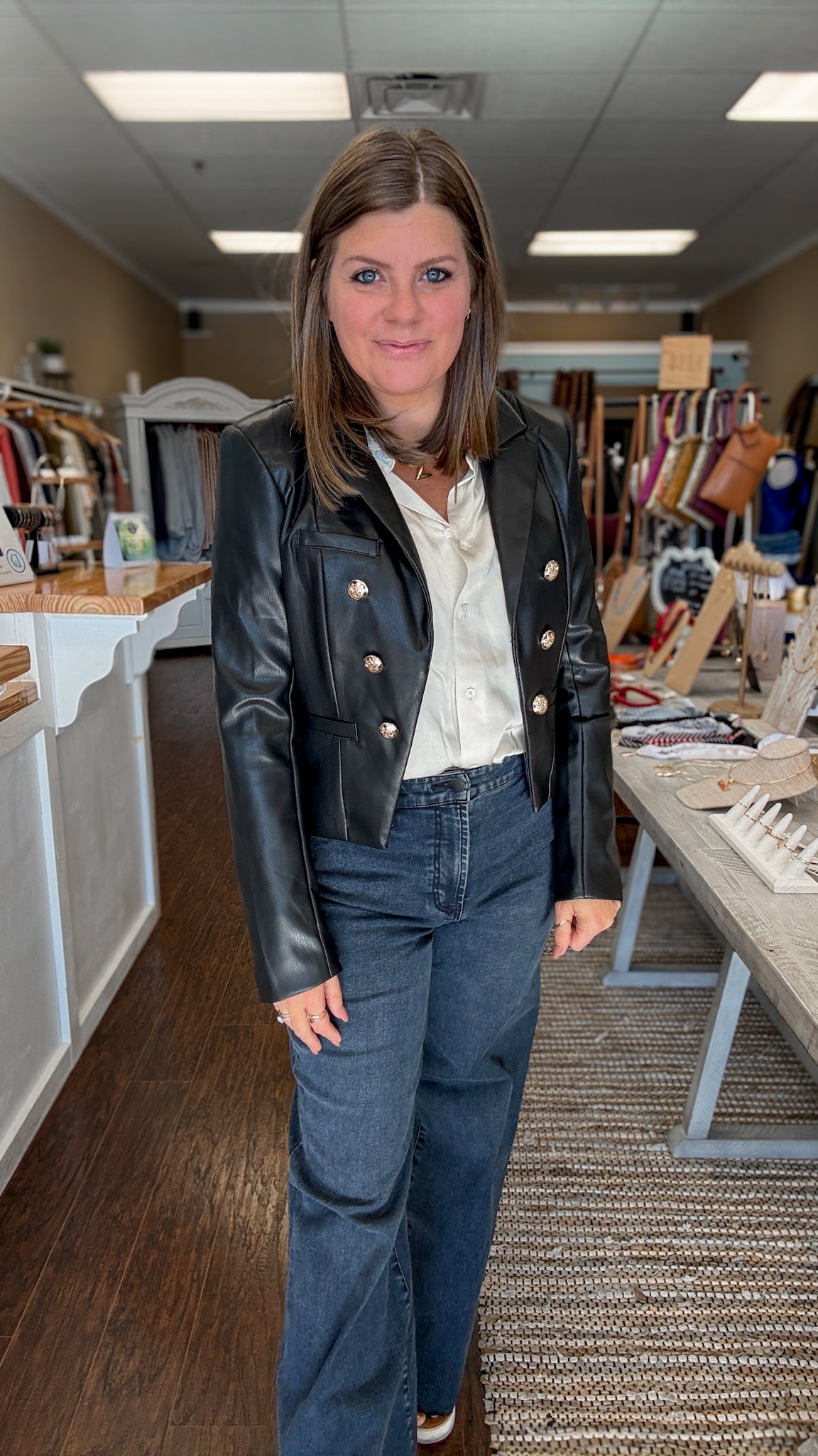 Black Regalia Rosalie Faux Leather Jacket