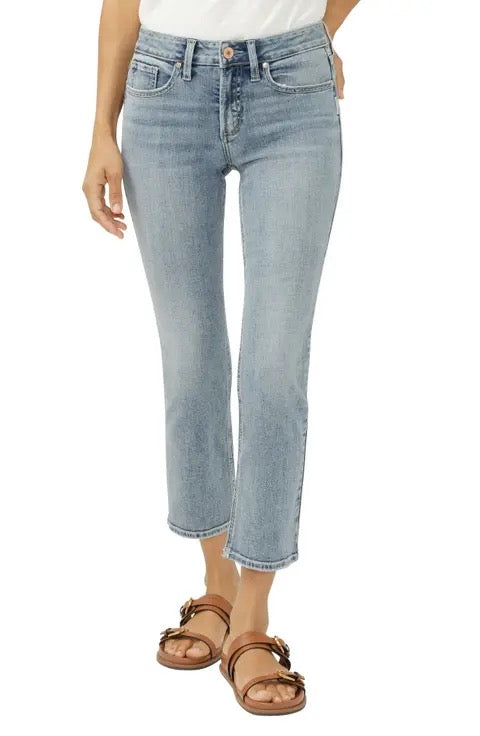 Suki Straight Crop Jean in Mothers Beach
