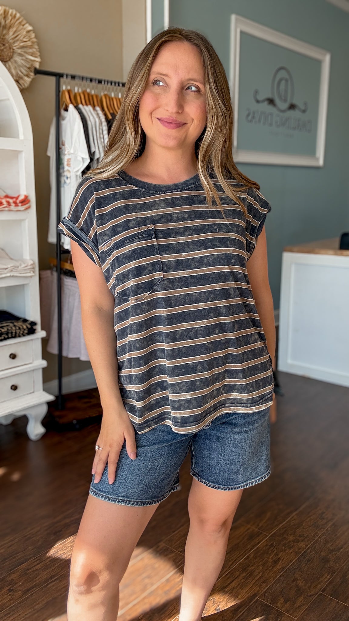 Satellite Long Denim Short