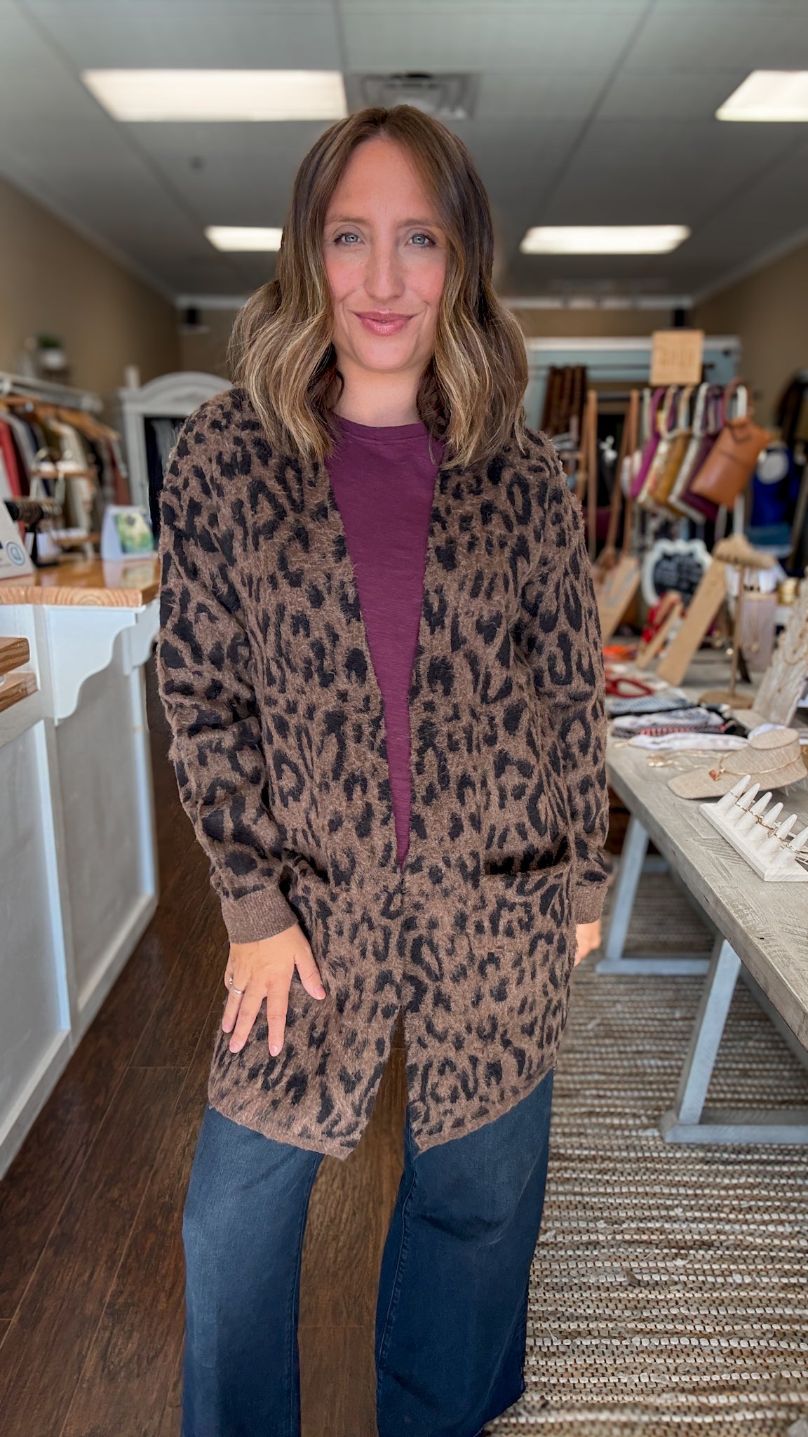 French Roast Leopard Cardigan