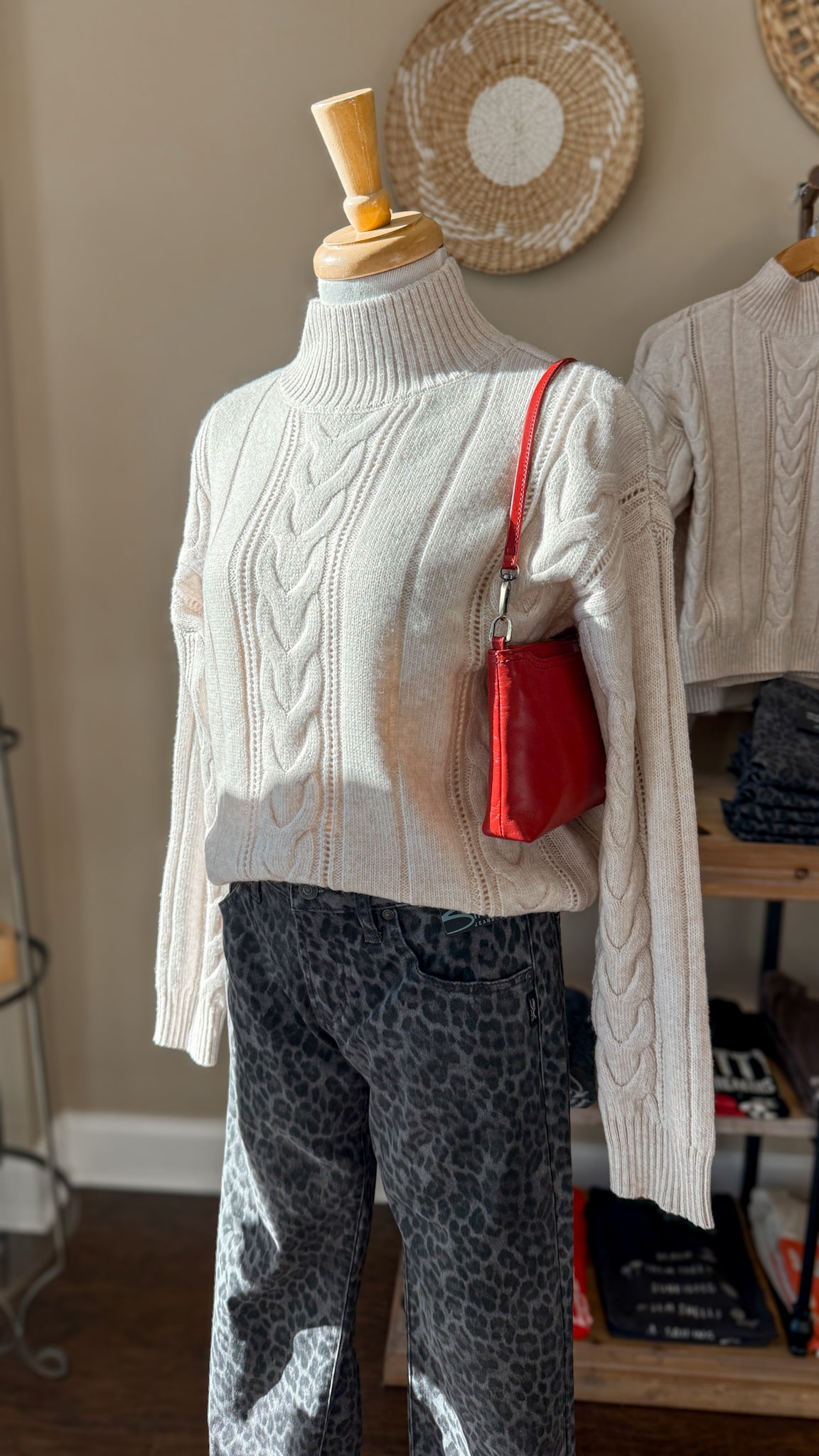 Opal Cable Turtleneck Sweater