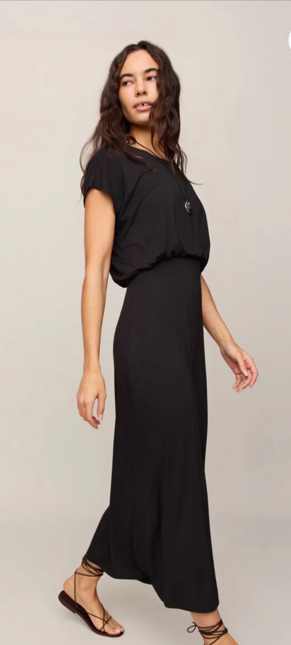 Black Anika Midi Dress