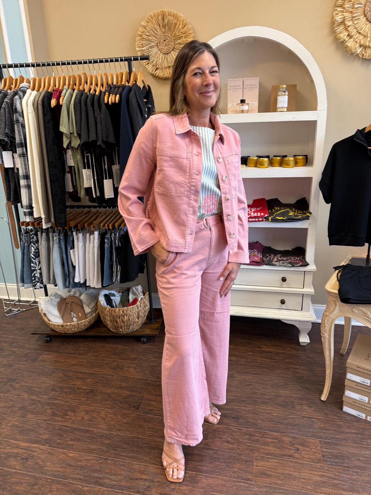 Misty Blush Denim Shacket