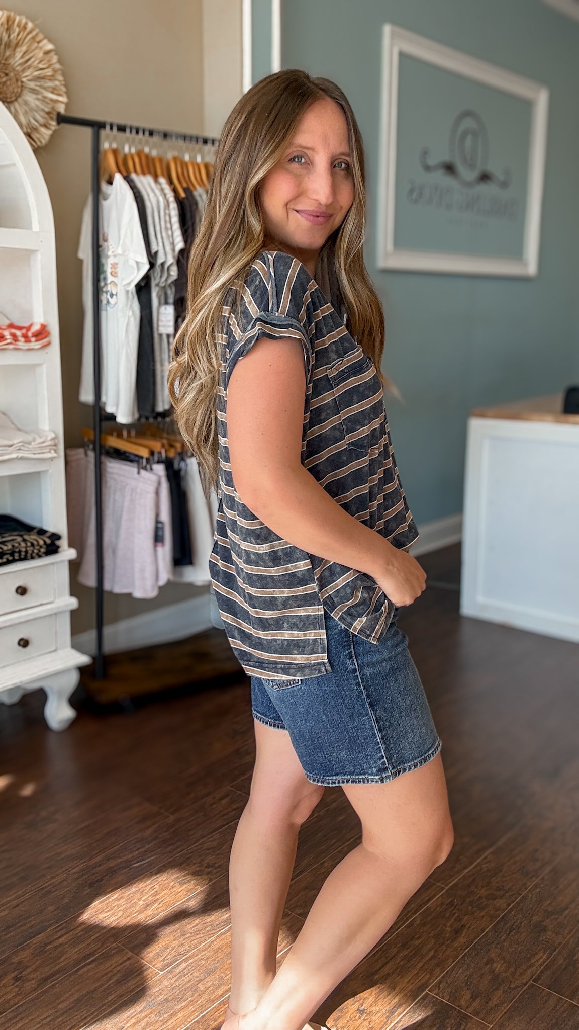 Satellite Long Denim Short
