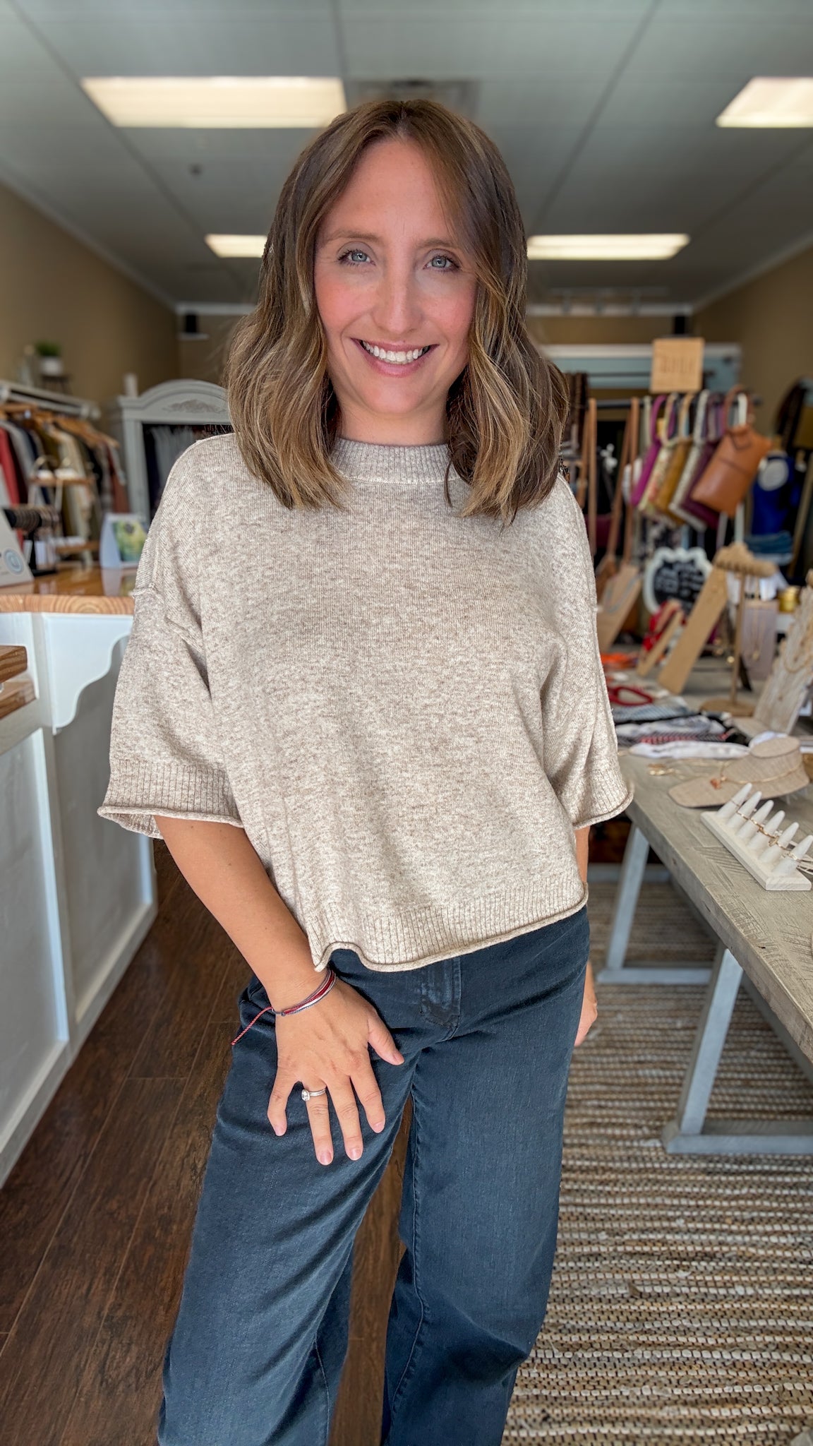 Oatmeal Boxy Sweater